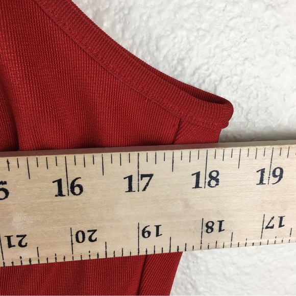 Emerald Sundae Juniors' Mesh Illusion-Waist Bodycon Red Dress XL - Picture 10 of 13